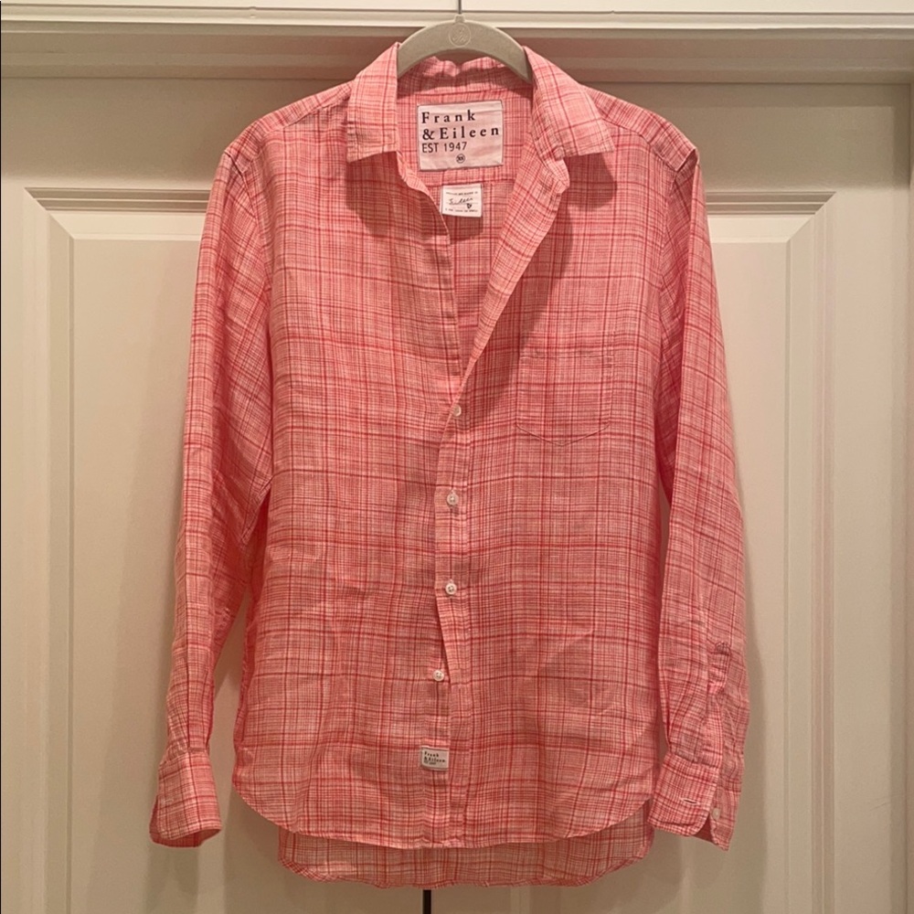 Frank & Eileen Pink Women’s Linen Shirt